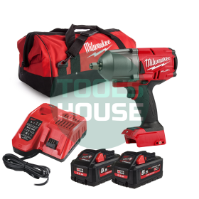 Гайковерт Milwaukee M18 FHIWF12 акумулаторен ударен безчетков 18 V, 5.5 Ah, 1898 Nm, 1/2"