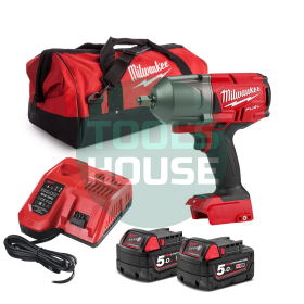 Гайковерт Milwaukee M18 FHIWF12-502X акумулаторен ударен безчетков 18 V, 5 Ah, 1898 Nm, 1/2"