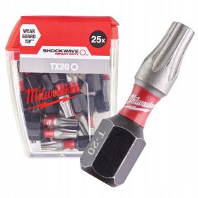 Ударни накрайници  / битове Milwaukee 4932430875 / ShockWave Impact Duty TX20 x 25mm - 25 броя