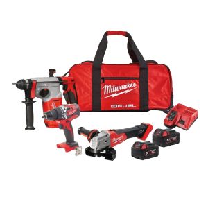 Комплект Milwaukee M18 FPP3Q-502BEU акумулаторни инструменти M18 BLH, M18 FSAG125X и M18 CBLPD, 18 V, 5.0 Ah