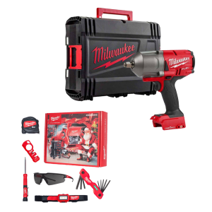 Гайковерт Milwaukee M18 ONEFHIWF12-0X акумулаторен ударен без батерия и зарядно, 18 V, 1898 Nm, 1/2" + Подарък Коледен комплект Milwaukee 