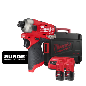 Акумулаторен ударен гайковерт Milwaukee M12 FQID-202X  с батерия и зарядно, 12 V, 2.0 Ah, 4.0 Ah, 147 Nm