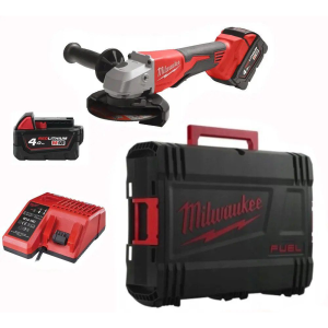 Акумулаторен ъглошлайф Milwaukee M18 BLSAGXPD-402X с батерия и зарядно, 18 V, 4.0 Ah, 125 мм, 11 000 об/мин
