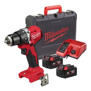 Акумулаторна ударна бормашина Milwaukee M18 BLPDRC-502C с батерия и зарядно, 18 V, 5.0 Ah, 60.5 Nm