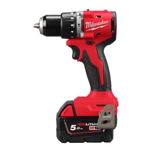 Акумулаторна ударна бормашина Milwaukee M18 BLPDRC-502C с батерия и зарядно, 18 V, 5.0 Ah, 60.5 Nm