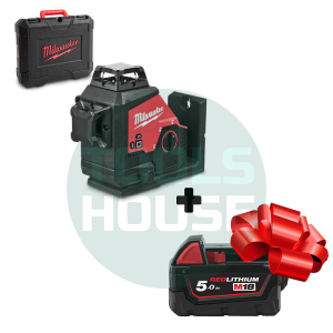 Нивелир Milwaukee M12 3PL-0C лазерен линеен с 3 лъча 38 м, 0.3 мм/м